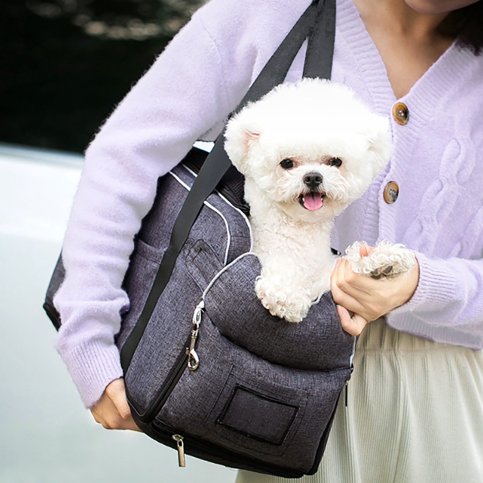 Console Dog Car Seat - Portable Dogs Armrest Booster Seat for Small Dog, Anti-Collapse Pet Car Seat with Soft Cushion Safety Belt, Support Pet Up to 11lbs