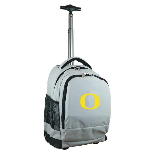Oregon Ducks 19'' Premium Wheeled Backpack - Gray