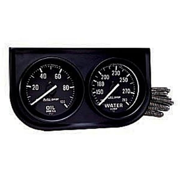 2392 Two - Gauge Water Temperature And Oil Pressure, Volt