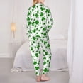 thumbnail image 5 of Kll St Patrick'S Day4 Print Women'S Long Sleeve Pajamas With Pants Sleepwear Loungewear 2 Set-Medium, 5 of 9