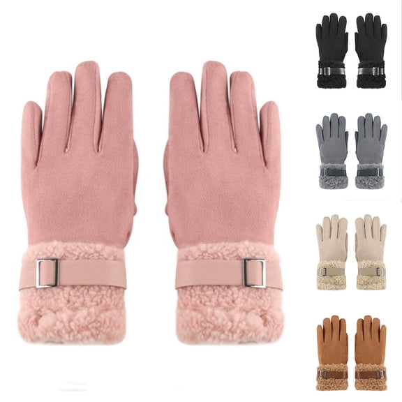 YOTQUSKI Thermal Gloves for Women, Driving Gloves for Women, Ice Skating Gloves, Thermal Windproof Cold Proof Riding Gloves for Outdoor Sports-Women