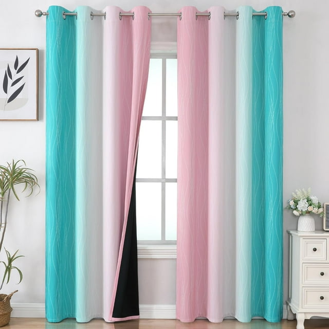 Cortinas Estelar Textiler Ombre Blackout 132x229 cm 2 Paneles