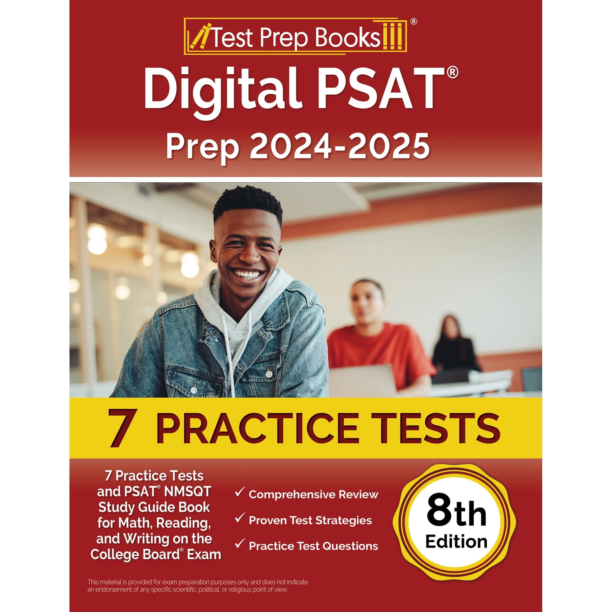 Digital PSAT Prep 2024-2025: 7 Practice Tests and PSAT NMSQT Study Guide Book for Math, Reading, and Writing on the College Board Exam [8th Edition]