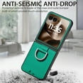 thumbnail image 2 of Dteck for Motorola Razr Ultra 2025 Case with Ring, Luxury Premium PU Leather Protective Phone Case Full Coverage Bling Diamond Ring Case for Motorola Moto Razr 60 Ultra 2025, Green, 2 of 7