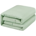 thumbnail image 3 of Nanshing Amerie 3 Piece Casual Stripes Comforter Set, Sage, Queen, 3 of 6