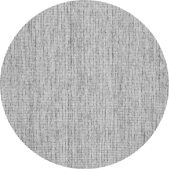 Ahgly Company Indoor Round Abstract Gray Contemporary Area Rugs, 3' Round