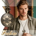 thumbnail image 4 of Avaner Western Pioneer Pocket Watch: Men Women Analog Quartz Vintage Arabic Numeral Dial 1896 Sheriff Badge Design Unisex Pendant Watches, 4 of 8