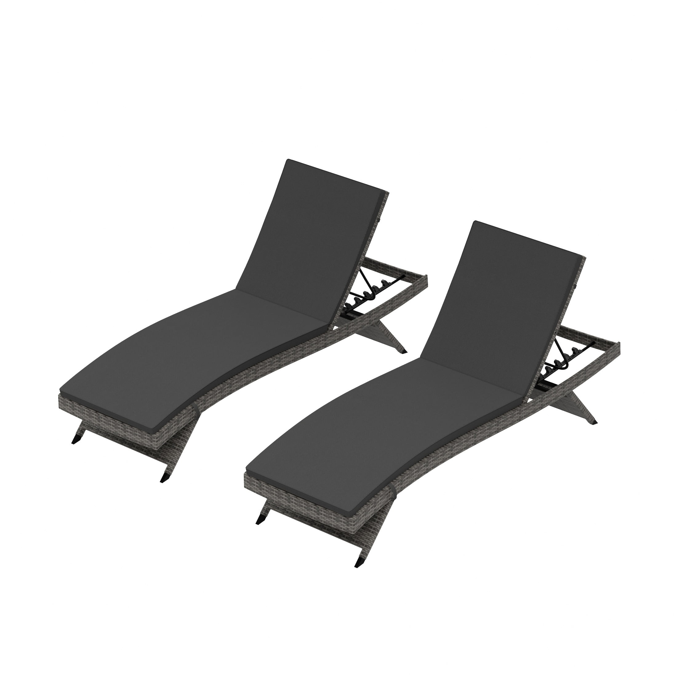 WestinTrends Somerset Wicker Outdoor Chaise Lounge Set of 2, All