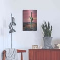 thumbnail image 4 of Luxe Metal Art 'Vibrant Cactus Sunset' by Lori Deiter, Metal Wall Art, 16"x24", 4 of 9