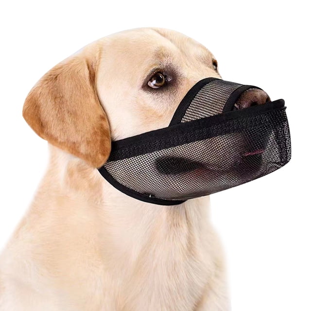 La boquilla de nailon para perros es adecuada para tamaños grandes y la malla es transpirable para masticar y lamer.