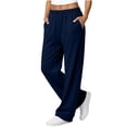 thumbnail image 2 of Women's Wide Leg Sweatpants High Waisted Baggy Lounge Pants with Pockets Soft Oversized Joggers, 3XL, 2 of 6