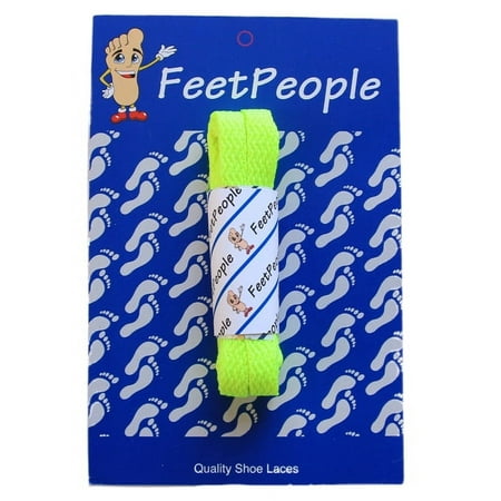 

FeetPeople Flat Shoe Laces Neon Yellow 36 Inch
