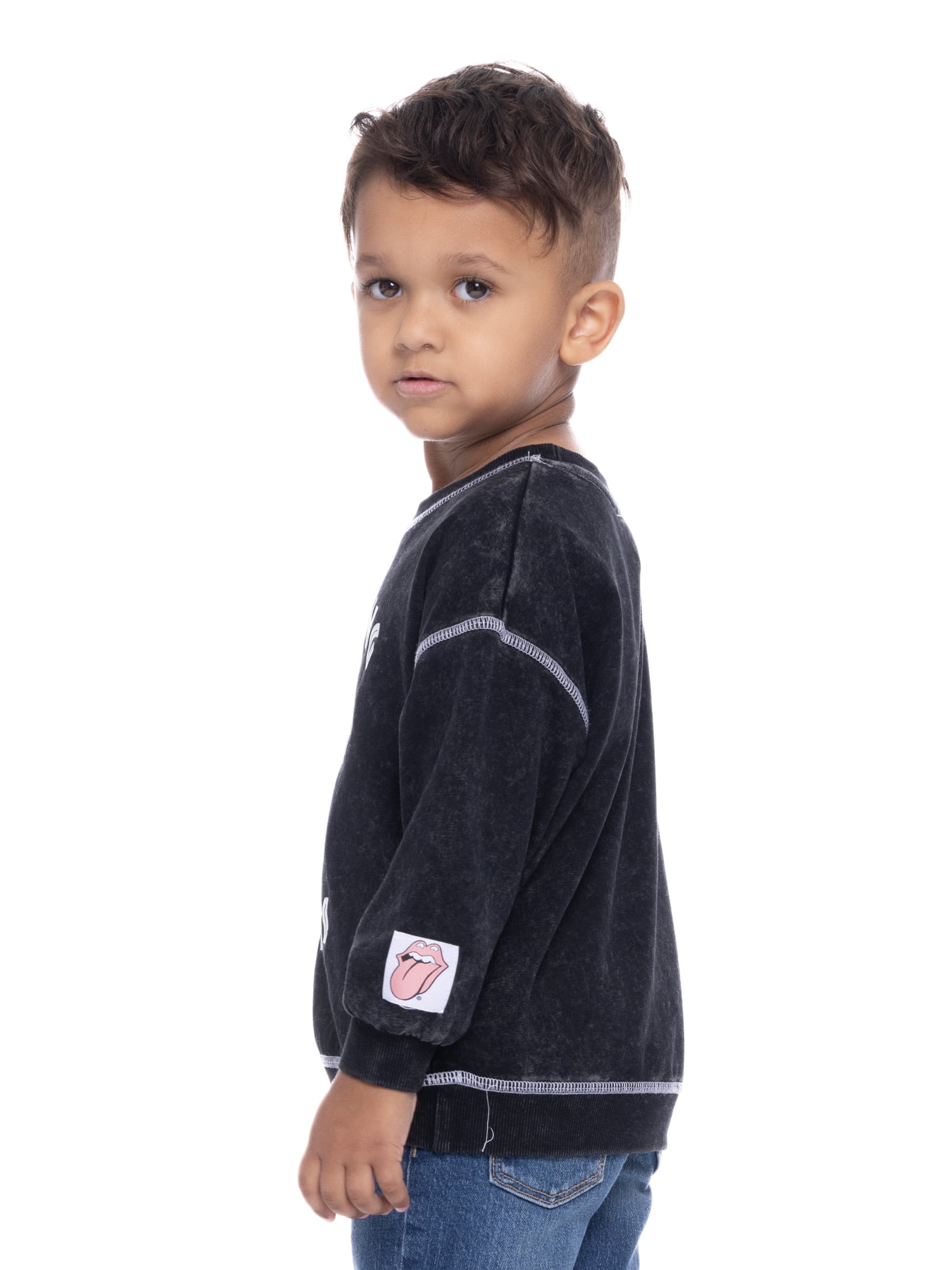 Rolling Stones Toddler Boys Mineral Washed Graphic Sweatshirt, Sizes 12M-5T