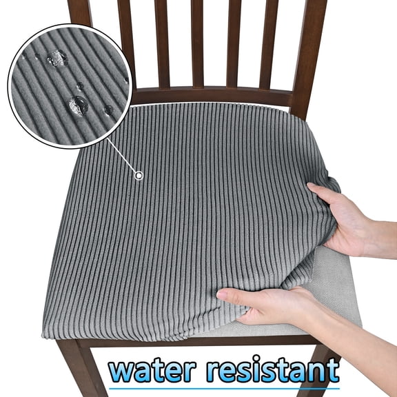 suxuMhao Slipcovers-Waterproof Chair Cover,Stretchy Dining Chair Cover & Living Room Chair Covers,Universal Size Dining Chair Seat Covers Set of 6 ,Gray​,Suitable for living room & kitchen chairs