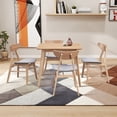 thumbnail image 3 of 35.43 Inch Dining Table, Square Kitchen Dining Table for 4 Persons , Wooden Table for Living Room, Apartment, Restaurant, Oak, 3 of 6
