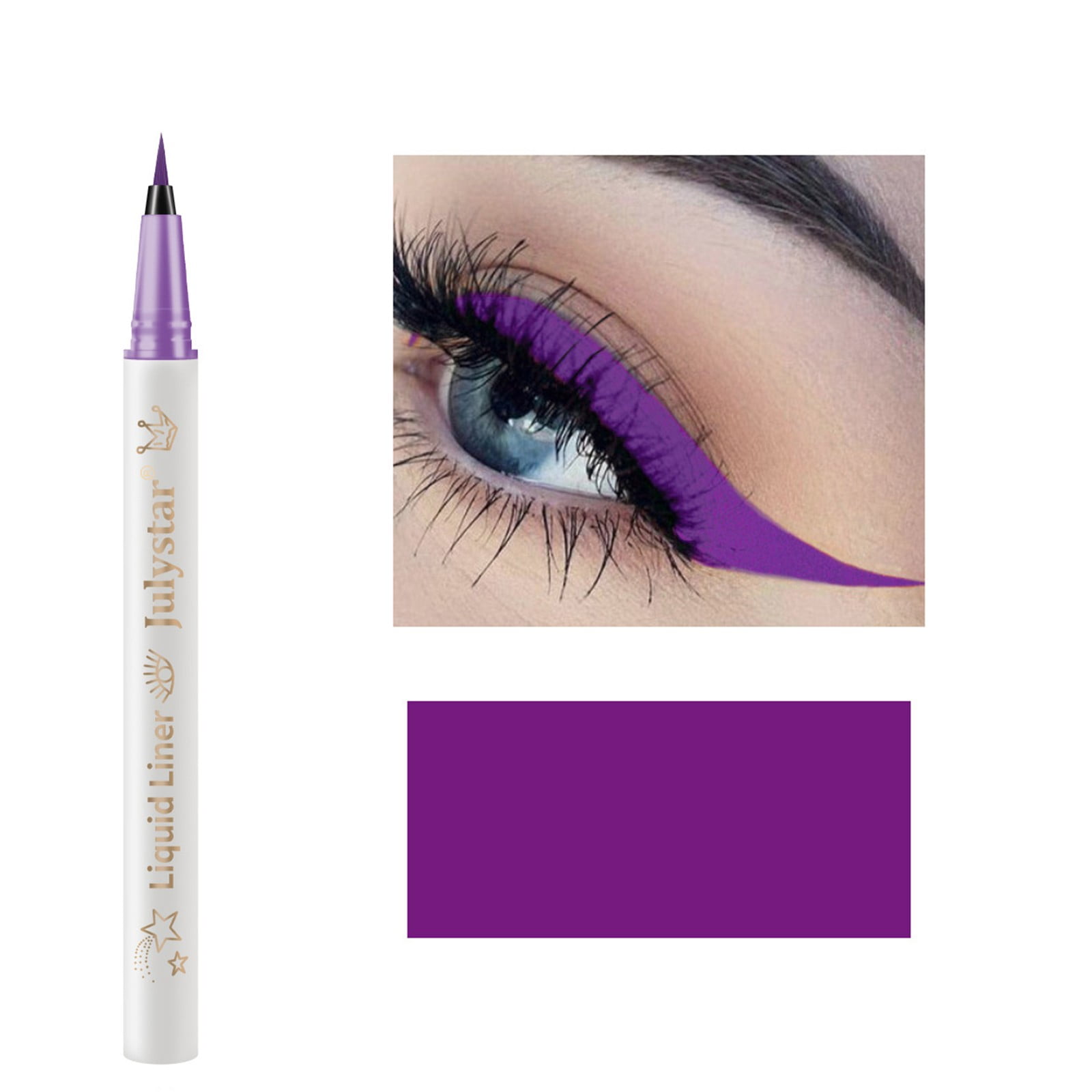 Niuredltd Liquid Eyeliner Colorful Eye Liner Pen Neon Eyeliner Makeup Waterproof Smudges Proof 