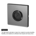 thumbnail image 4 of Unique Bargains Grommet Wall Plate PC with 1.2 Inch Rubber Cable Pass Through Grey 2 Pcs, 4 of 5