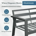 thumbnail image 2 of RoyalCraft 3-Seat Aluminum Outdoor Patio Sofa Furniture Set With Faux Wooden, Aluminum Outdoor Loveseat Sofa Chair Conversation Furniture With Removable Cushions, Gray, 2 of 9