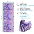 thumbnail image 2 of Urple Butterfly Flower Pattern Hot Yoga Mat Towel Non Slip for Hot Yoga - Quick-Drying Yoga Mat Cover with 4 Corner Pockets with Travel Bag - Hot Yoga Towel Non Slip 70"x26", 2 of 6