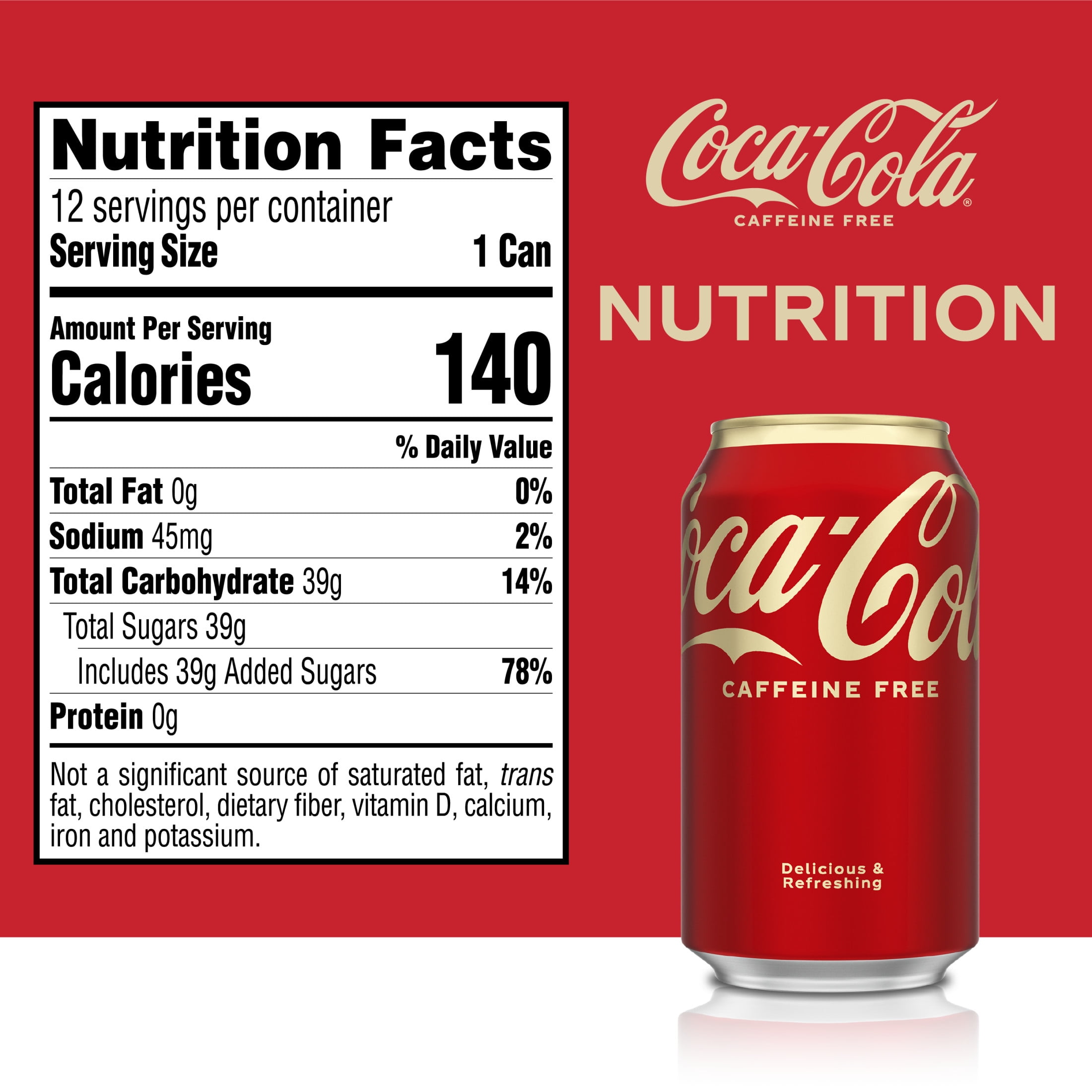 Coca-Cola Caffeine-Free Soda Pop Fridge Pack Cans, 12 fl oz, 12 Pack