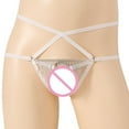 thumbnail image 5 of EOYWHK Mens V-Strings Thongs Cross Straps Tie Low Rise Underwear with Pouch, 5 of 6