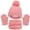 Hot Pink, variant on 3 Pcs Kids Winter Hat Gloves Scarf Set, Toddler Knitted Beanie Hat Neck Warmer Mittens Fleece Lined Set for Boys and Girls