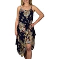 thumbnail image 3 of Peach Couture Robe Tunique à Bretelles Spaghetti Ourlet Mouchoir Mode Gypsy pour Femmes, 3 of 3