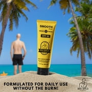Bee Bald SMOOTH PLUS Head & Face Moisturizer with SPF 30, Sunscreen Lotion Protecting Skin From Harmful UVA/UVB Rays While Hydrating, Moisturizing and Toning, 1.7 fl oz