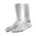 thumbnail image 1 of Bunblic PVC Mannequin Foot Feet Display Model,Flat Bottom,Support,Men Shoe Socks Male Foot Model for Retail Shop Socks Short Stocking white, 1 of 8