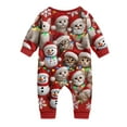 thumbnail image 4 of Family Christmas Pajamas Matching Sets 2025 – Red Long Sleeve Top and Pants with Santa Hat Cat and Snowman Print, Holiday Sleepwear Jammies for Couples, Men, Women, Xmas Matching Outfits, 4 of 4