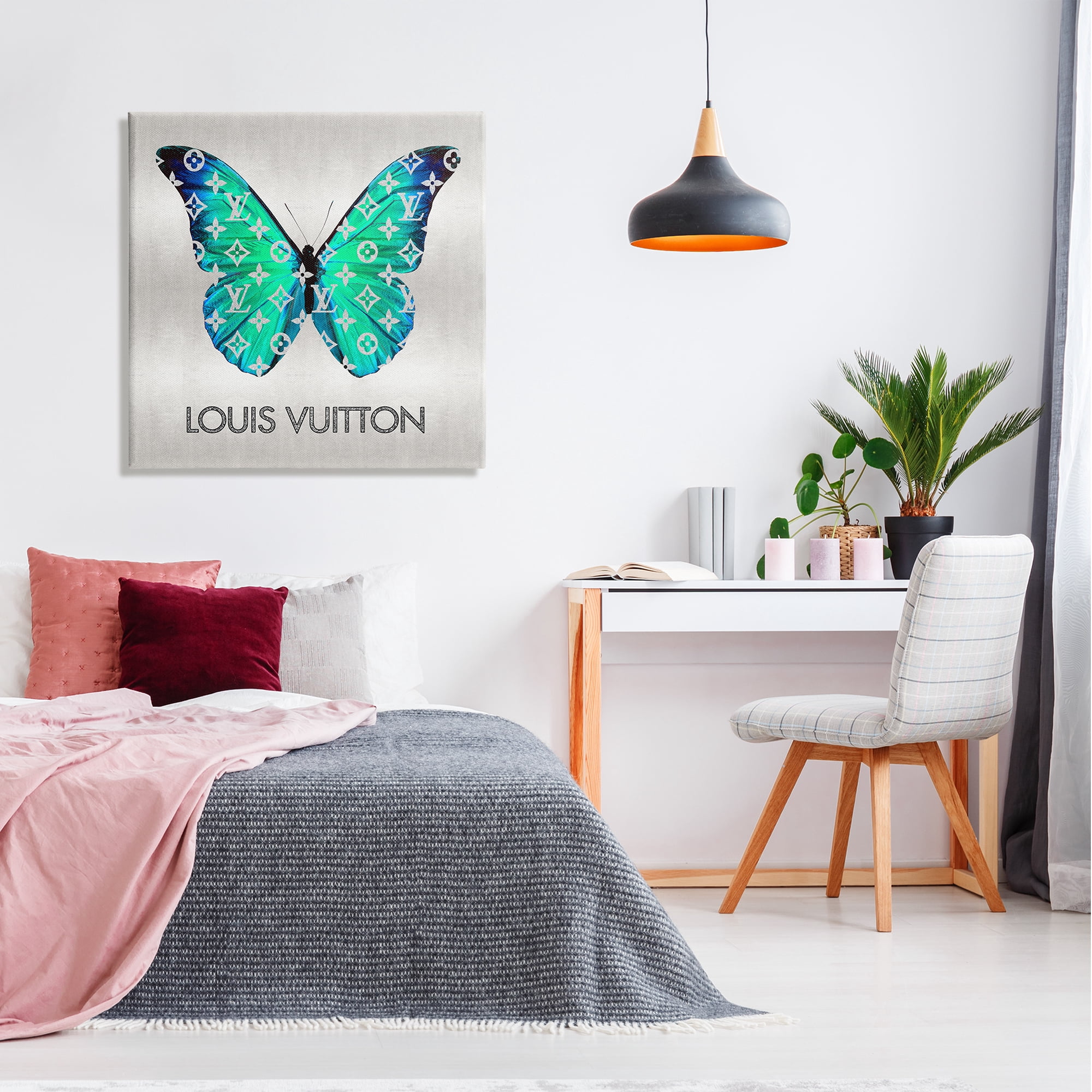 Stupell Industries Glam Pattern Butterfly Animals & Insects Painting Gallery Wrapped Canvas Print Wall Art, 30 x 30