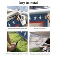 thumbnail image 7 of 4th of July RV Awning Sun Shade Screen 9'X15.3' Patriotic Star Poppy Wreath Mesh Sunscreen Retro Flower Awning Shade Screen with Zipper UV Blocker Completed Kits for RV Motorhome Camper Trailer, 7 of 7