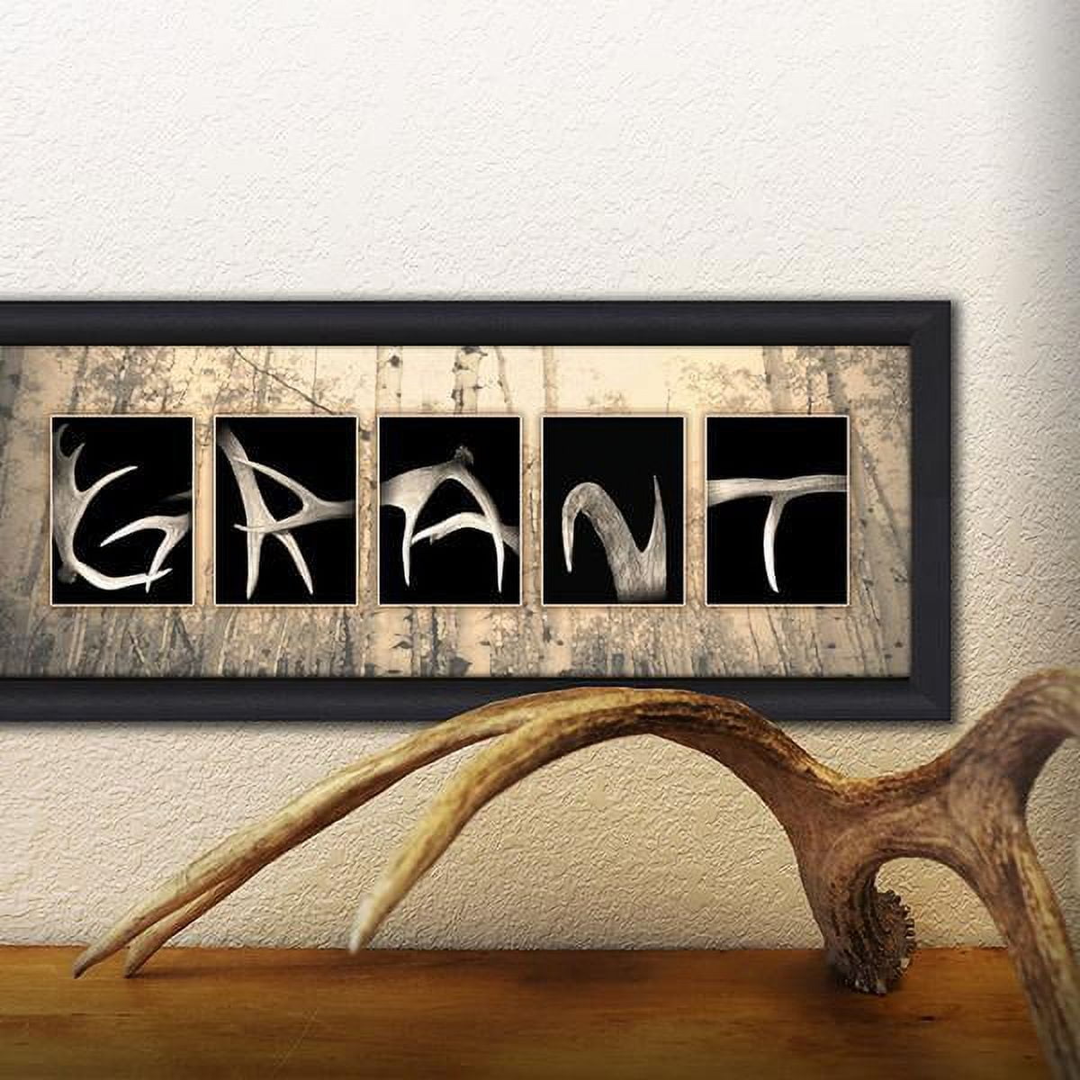 Personalized Antler Name Canvas Wall Art, Live Previews, Choose Each Photo, Multiple Options