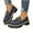 #032-Blue, variant on Wowcloth Women's Fashion Casual Loafers – Suede Round Toe with Chunky Heel & Platform Mid Heel Design in Retro Style