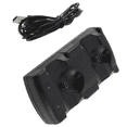 thumbnail image 1 of Chargeur Double pour Manettes pour une Recharge Efficace et une Durée de Vie Prolongée, État de Charge à DEL, Mini Câble d'Alimentation USB pour PS3, 1 of 5