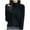 Black, variant on Ladies' Warm Cable Knit Turtleneck Pullover Sweater Fall Winter 2024 Worsted Wool Half Turtleneck Long Sleeve Loose Fit Knit Jacquard Sweater for