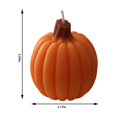 thumbnail image 2 of Pumpkin Shaped Candle Halloween Pumpkin Decor Fall Pumpkin Decor for Home Halloween Party Decor Orange 1 Pack, 2 of 7