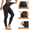 thumbnail image 4 of Rosvigor Womens Yoga Leggings Pants No Front Seam High Waisted Workout Leggings Tummy Control Yoga Pants for Gym Running, 4 of 7
