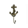 thumbnail image 2 of Handcrafted Model Ships K-665-gold 7 in. Cast Iron Anchor Hook - Rustic Gold, 2 of 2
