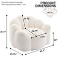 thumbnail image 4 of Modern Adult Pillow Chair with Armrest in Soft Plush, 1 Seat Size, Ideal for Reading, Relaxing in Various Environments, 4 of 11
