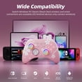 thumbnail image 5 of Pink Wireless Controller for Switch/Switch 2, PC, iOS & Android – Hall Effect Joysticks, Programmable Back Buttons, RGB Lighting, Turbo & Vibration, Bluetooth Gamepad, 5 of 9