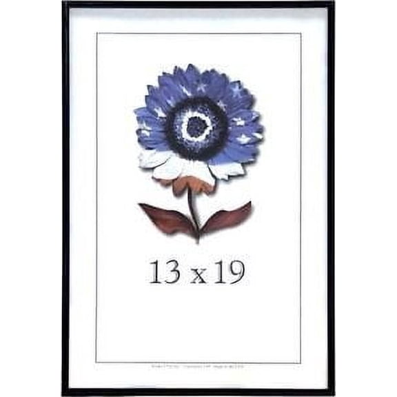13x19 Shiny Black Metal Picture frame