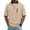 Beige, variant on Men's Quarter Zip Golf Shirts Casual Long Sleeve Pullover Tops Lightweight Mock Neck Waffle Shirts with Pockets