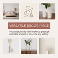 thumbnail image 3 of Villa Moda Lila Abstract Sculptural Decorative Modern Vase, White, 3 of 7