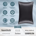 thumbnail image 5 of Bare Home Satin Pillowcase Set of 2 - Silky Soft for Hair and Skin - Envelope Closure - Standard, Forged Iron Gray, 5 of 9