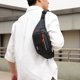 thumbnail image 5 of Bolso bandolera deportivo de gran capacidad, repelente al agua, para negocios, cajero, trabajo, riñonera, color negro, 5 of 6