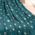 thumbnail image 3 of Teal Christmas Star Pattern Blanket,Comfortable Soft Flannel Throw Blanket,All Season,Warm Lightweight Blankets for Sofa Bed Couch Living Room Chair,30"x40", 3 of 4