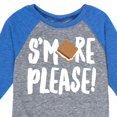 thumbnail image 3 of Instant Message - Camping - S'more Please! - Toddler & Youth Raglan Graphic T-Shirt, 3 of 5