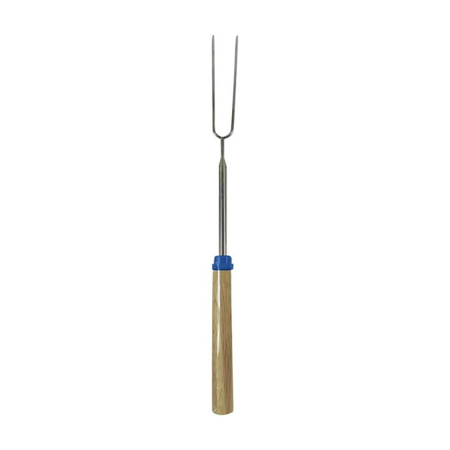 Binwennn Fourchette Rétractable pour Barbecue Fourchette à Hot-Dog en Acier Inoxydable Fourchette à Barbecue Rôtissoire Télescopique Électrique pour Camping