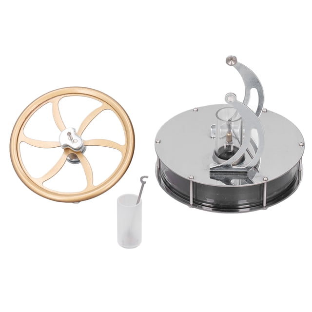 Modelo de motor Stirling de baja temperatura, interesante modelo de bricolaje, volante de inercia de aleación de zinc y acero inoxidable, motor Stirling dorado, juguete